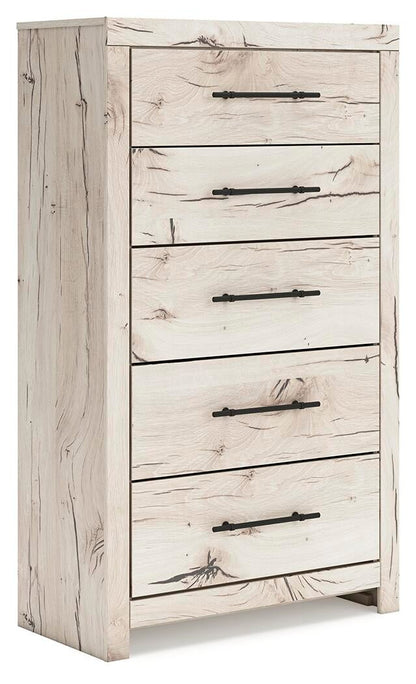 Lawroy King Panel Storage Bed, Dresser, Mirror, Chest and Nightstand