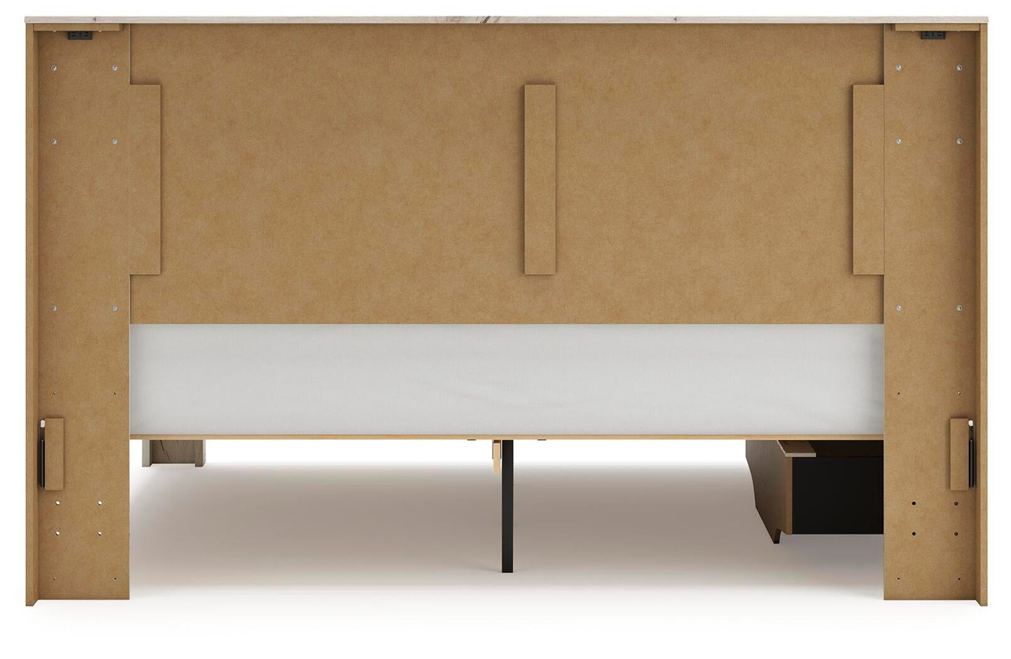 Lawroy King Panel Bed with Storage, Dresser, Mirror and Nightstand