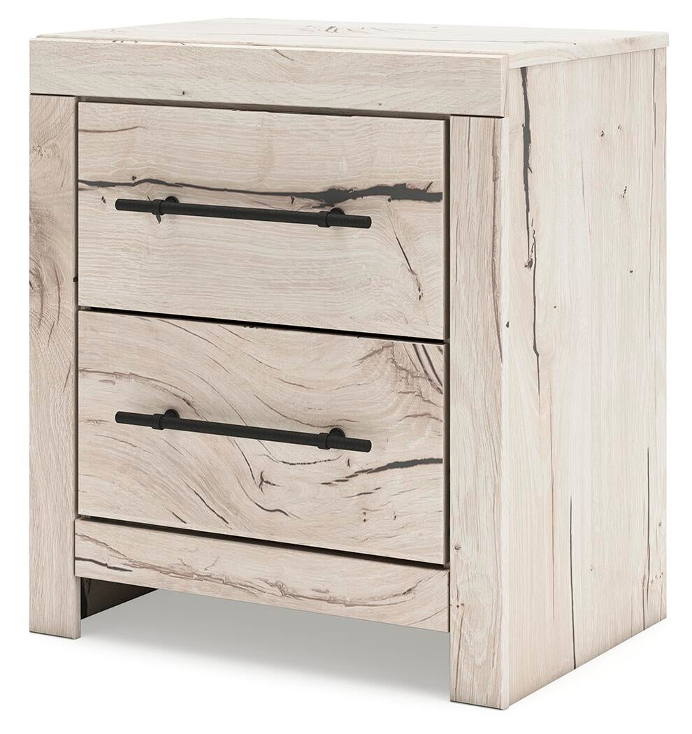 Lawroy King Panel Bed with Storage, Dresser, Mirror and Nightstand
