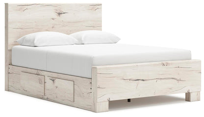 Lawroy Queen Panel Bed with Storage, Dresser, Mirror and Nightstand