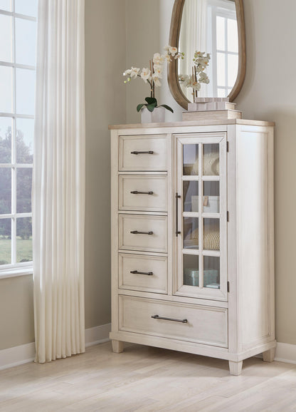Shaybrock King Panel Bed, Dresser, Mirror, Chest and Nightstand