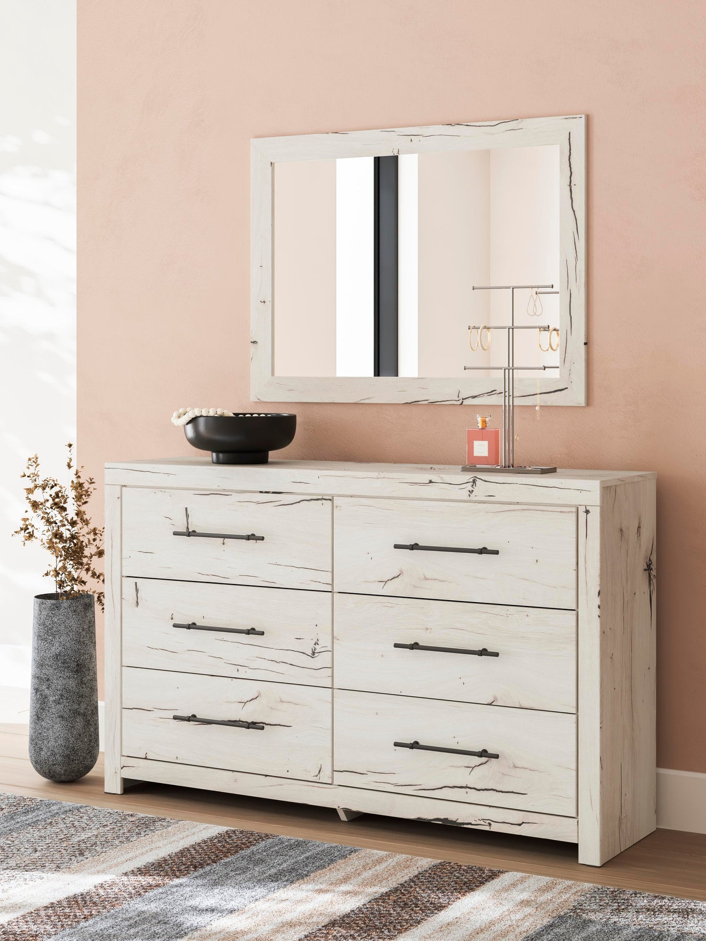 Lawroy Full Panel Bed, Dresser, Mirror, Chest and Nightstand