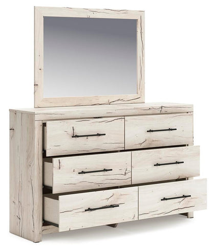 Lawroy Full Panel Storage Bed, Dresser, Mirror and Nightstand