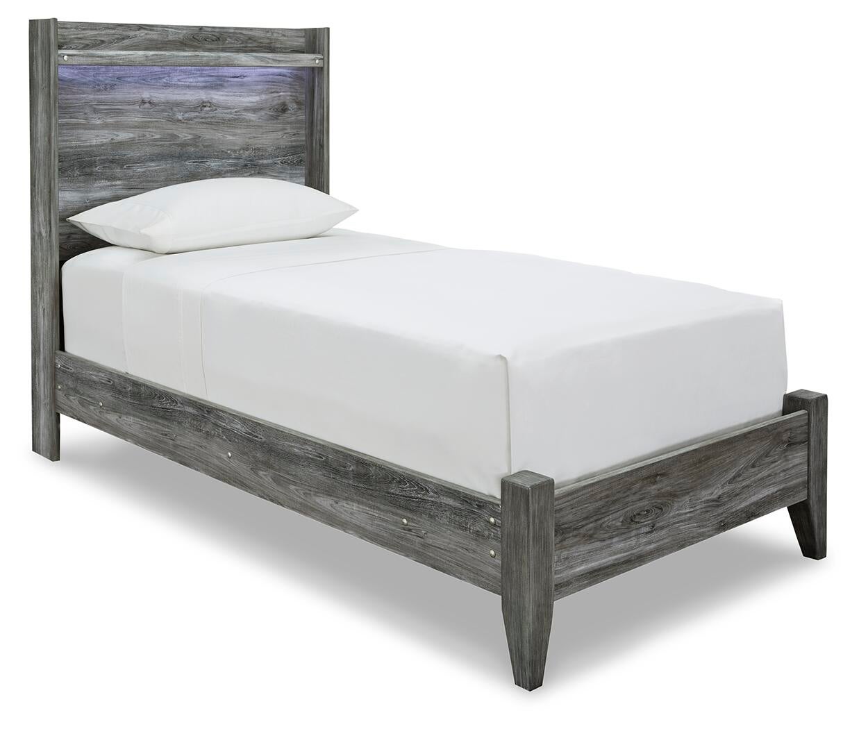 Baystorm Twin Panel Bed with Mirrored Dresser and Nightstand