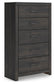 Delmorta Twin Panel Bed, Dresser, Mirror, Chest and Nightstand