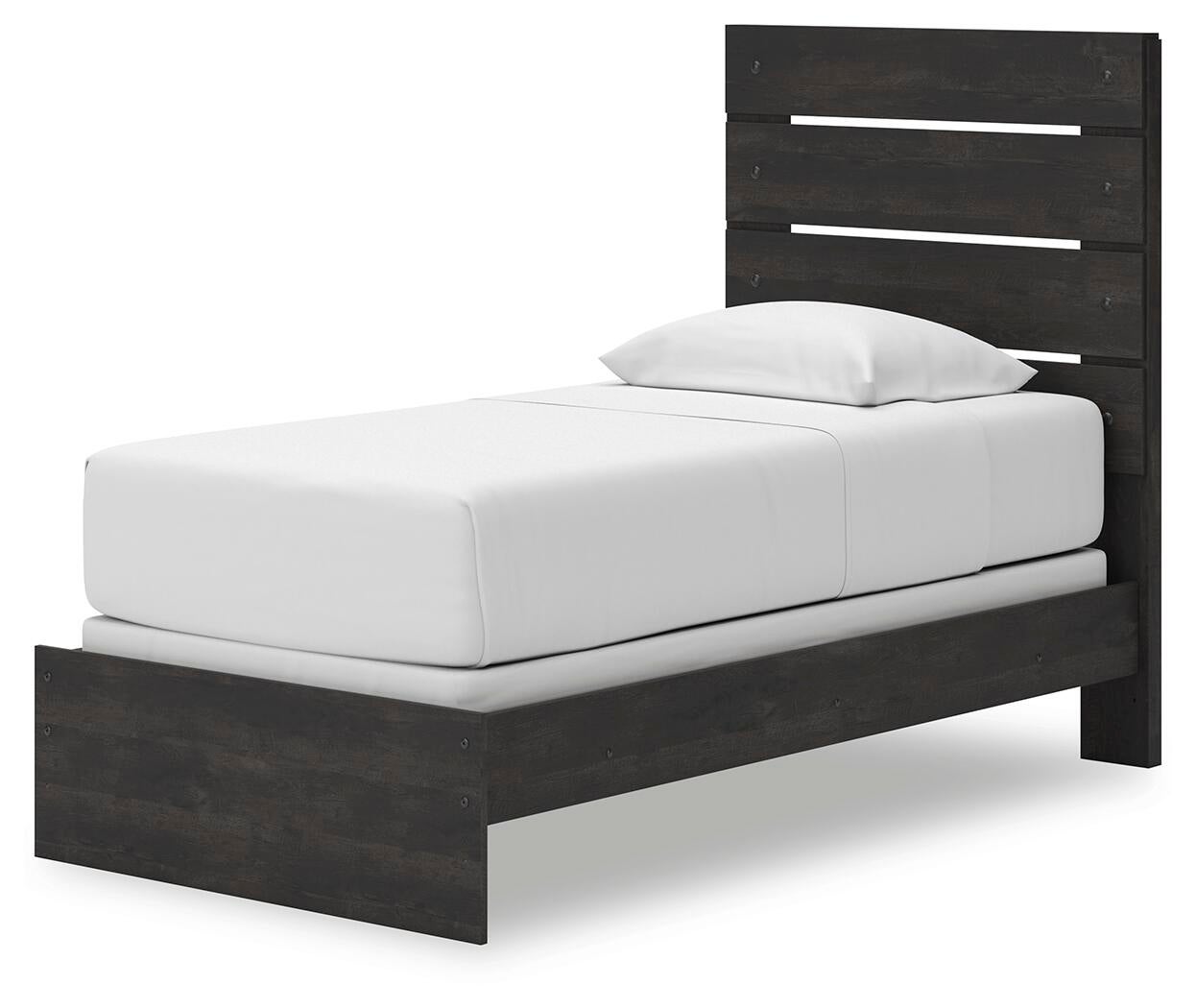 Delmorta Twin Panel Bed, Dresser, Mirror, Chest and Nightstand