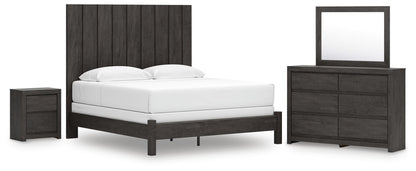 Parlayon King Panel Bed, Dresser, Mirror and Nightstand