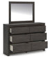 Parlayon King Panel Bed, Dresser, Mirror and Nightstand