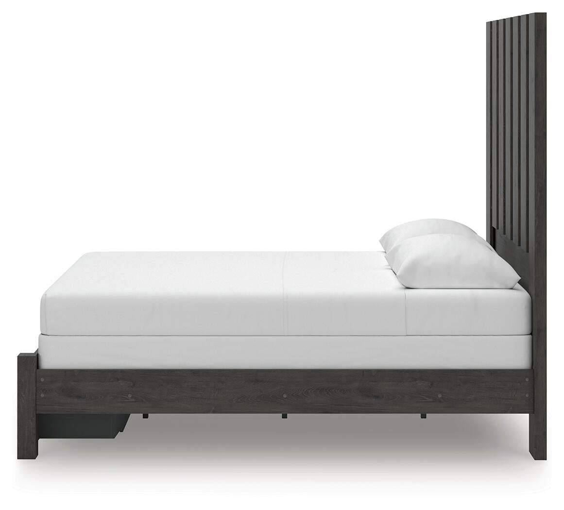 Parlayon Queen Panel Storage Bed, Dresser and Mirror