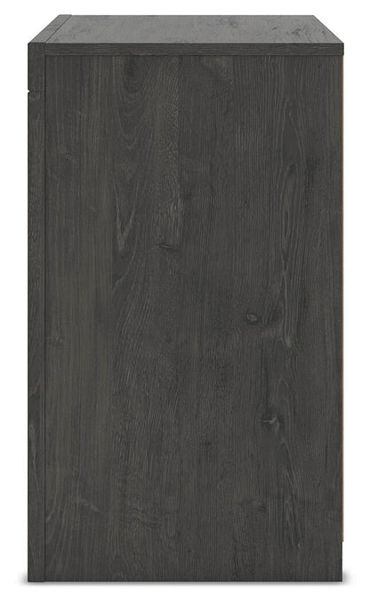Parlayon Queen Panel Storage Bed, Dresser, Mirror and Nightstand