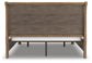 Vandenmore California King Storage Sleigh Bed with Mirrored Dresser and Nightstand