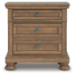 Vandenmore California King Storage Sleigh Bed with Mirrored Dresser, Chest and Nightstand