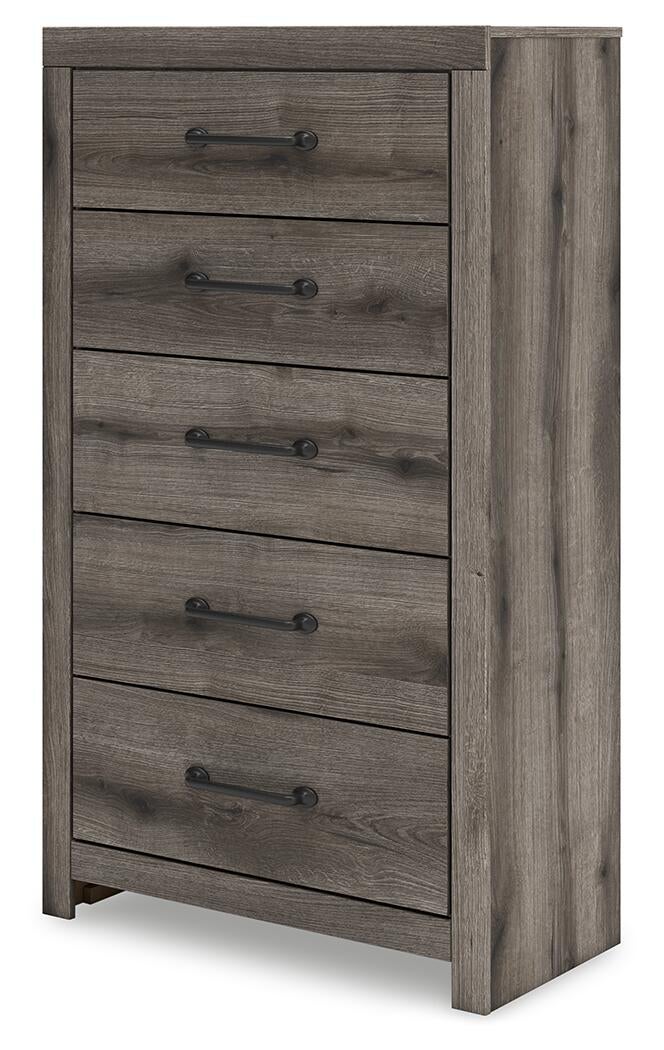 Urbanoore Twin Panel Bed, Dresser, Mirror, Chest and Nightstand