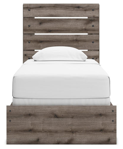 Urbanoore Twin Panel Bed, Dresser, Mirror, Chest and Nightstand