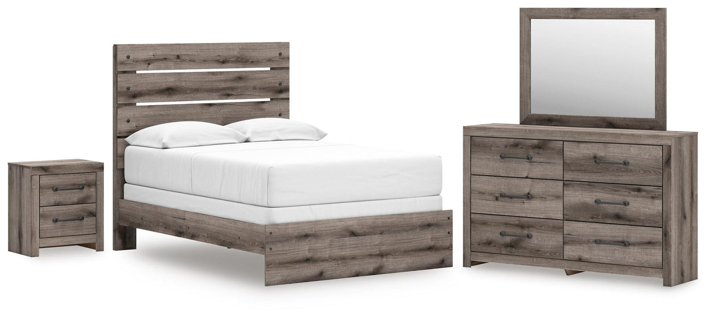 Urbanoore Full Panel Bed, Dresser, Mirror and Nightstand