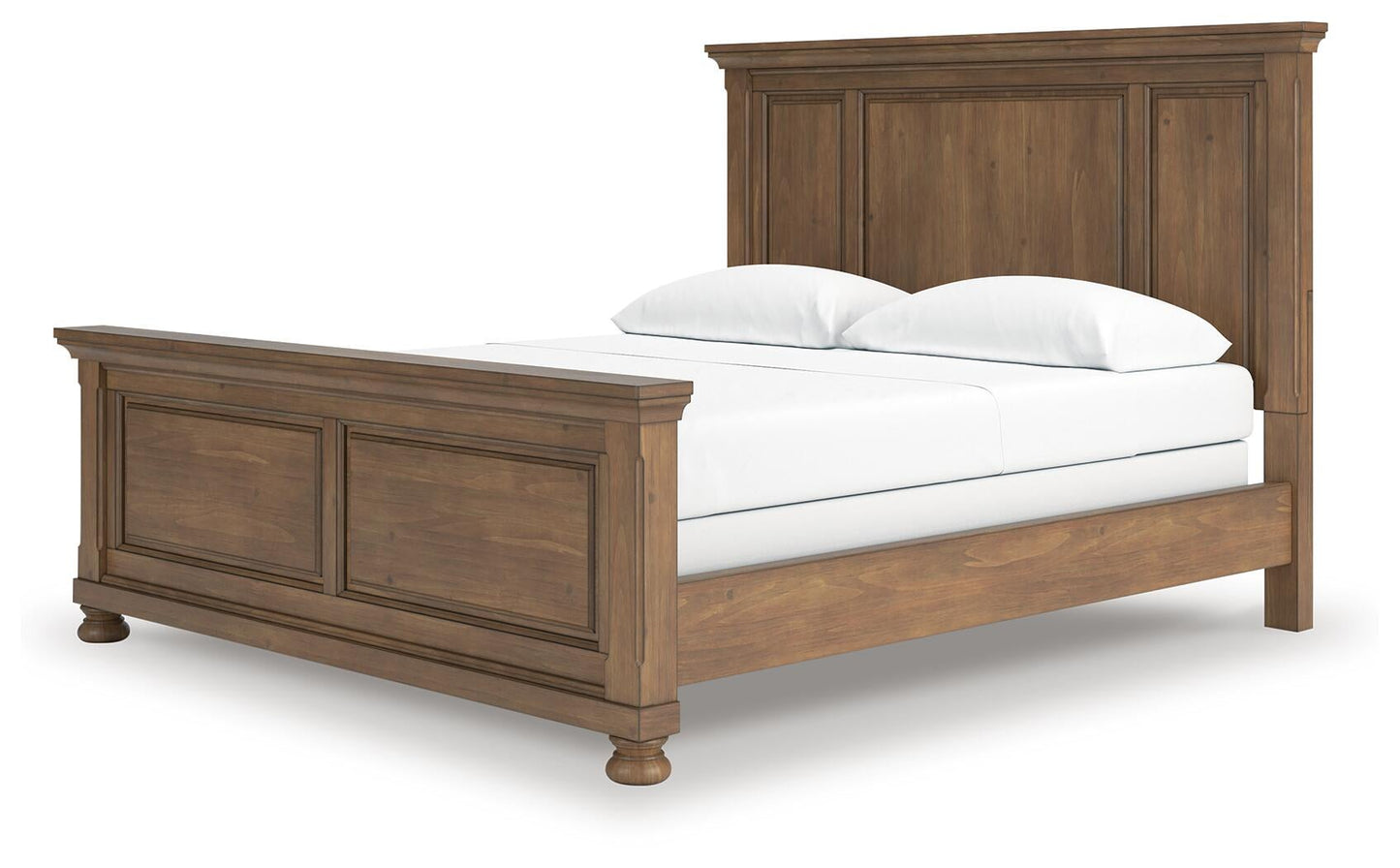Vandenmore California King Panel Bed with Mirrored Dresser, Chest and Nightstand