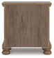 Vandenmore King Storage Sleigh Bed with Mirrored Dresser and Nightstand