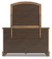 Vandenmore California King Storage Sleigh Bed with Mirrored Dresser