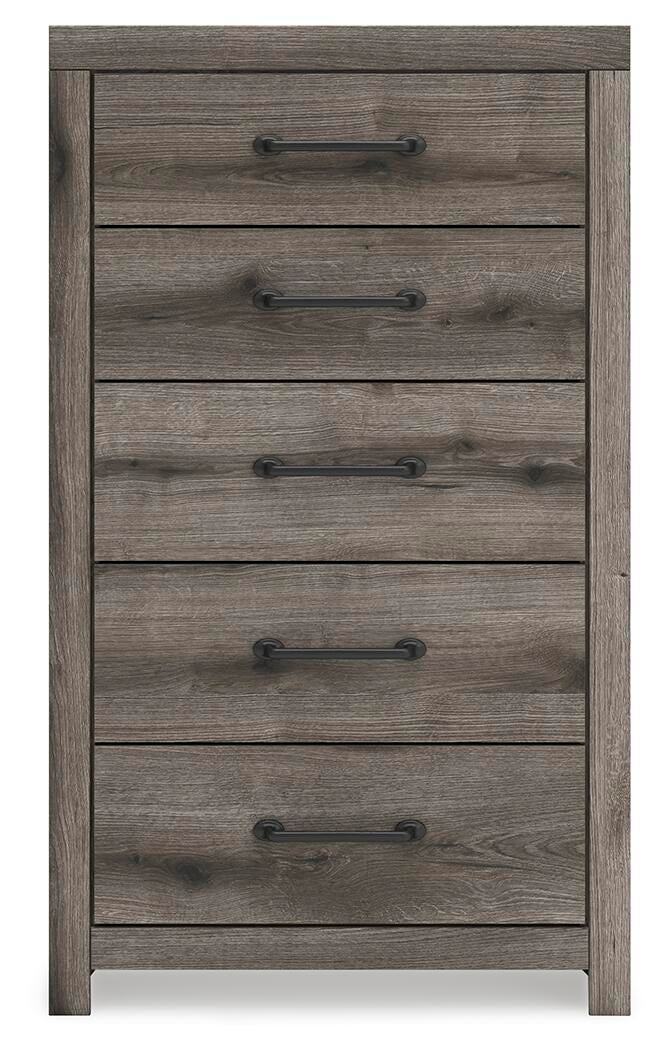 Urbanoore Twin Panel Storage Bed, Dresser, Mirror, Chest and Nightstand