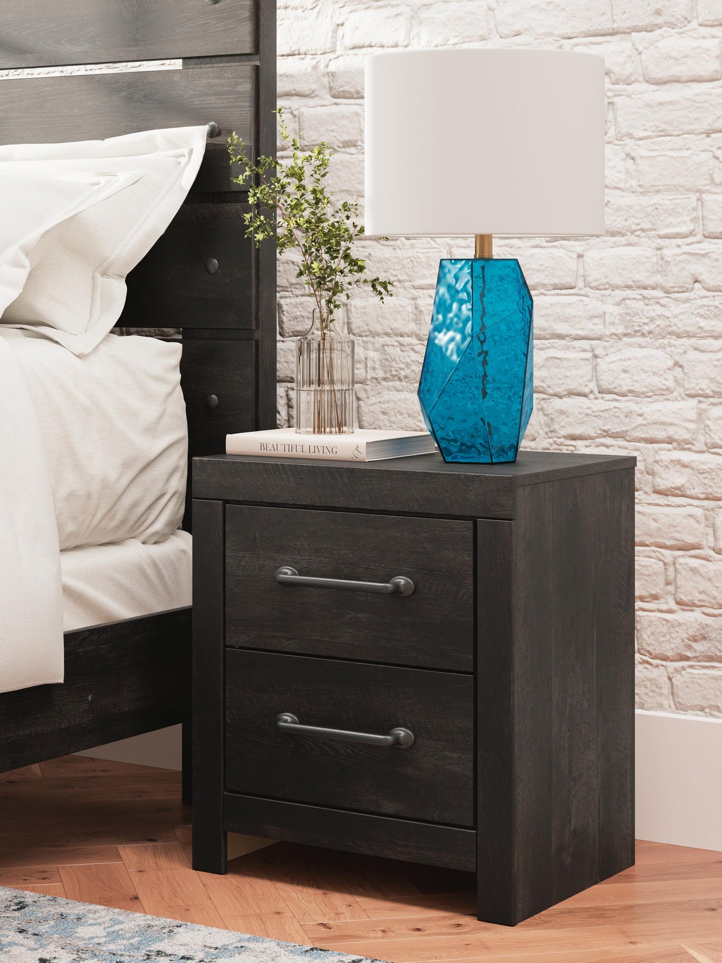 Delmorta King Panel Bed, Dresser, Mirror, Chest and Nightstand
