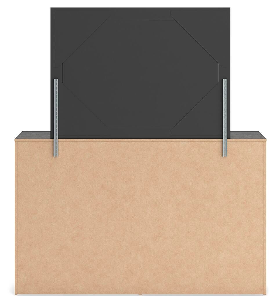 Delmorta Twin Panel Storage Bed, Dresser, Mirror, Chest and Nightstand