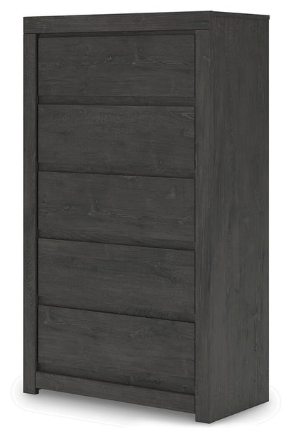 Parlayon Queen Panel Bed, Dresser, Mirror, Chest and Nightstand