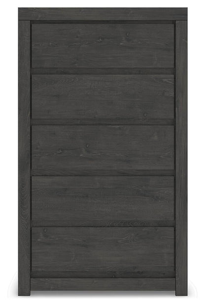 Parlayon Queen Panel Storage Bed, Dresser, Mirror, Chest and Nightstand