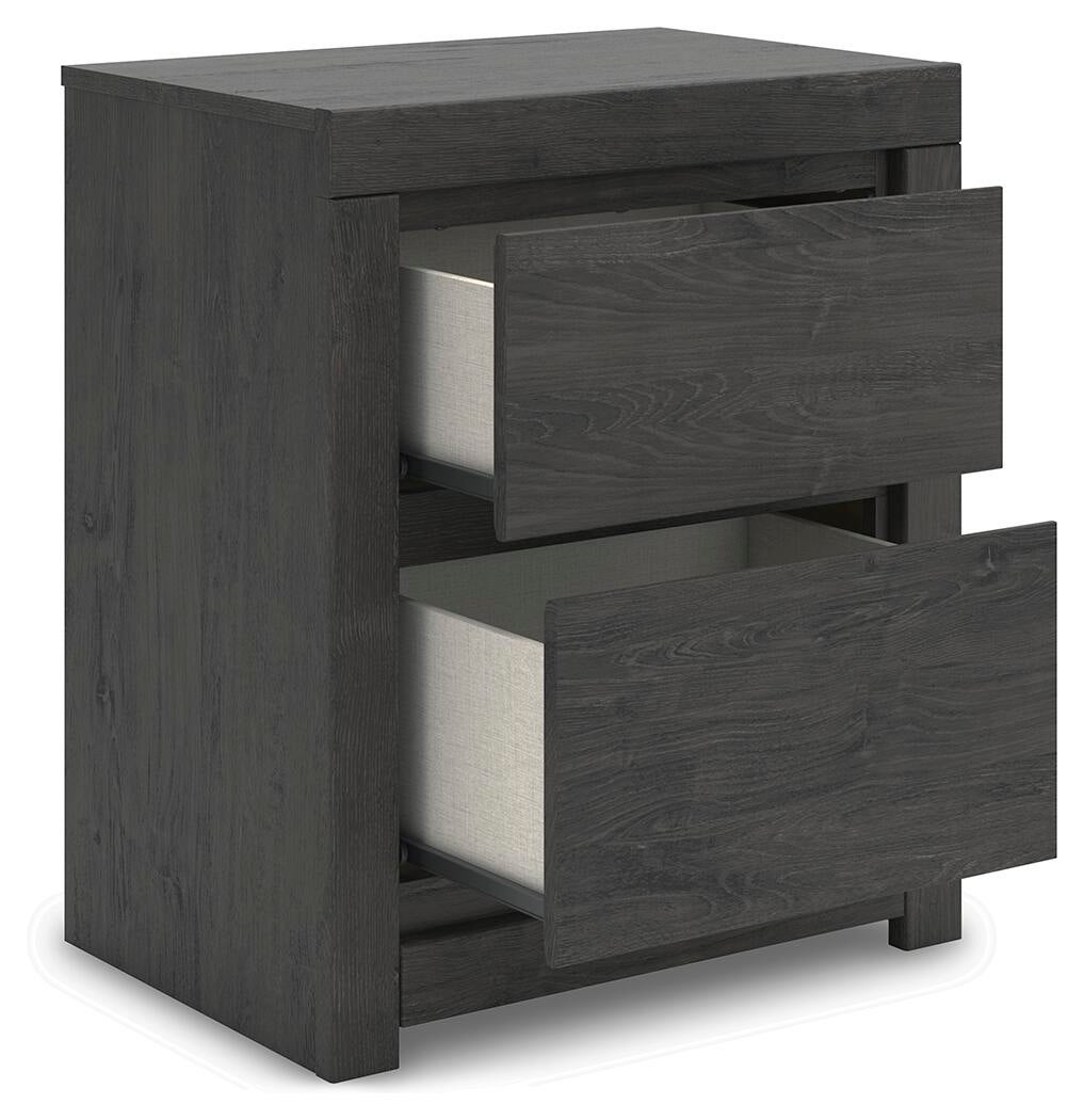 Parlayon King Panel Storage Bed, Dresser, Mirror and Nightstand