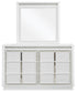 Chalanna King Upholstered Storage Bed, Dresser, Mirror, Chest and Nightstand