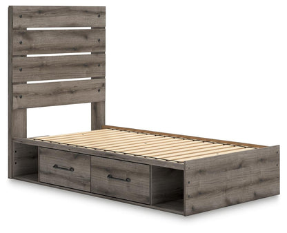 Urbanoore Twin Panel Storage Bed, Dresser and Mirror