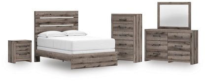 Urbanoore Full Panel Bed, Dresser, Mirror, Chest and Nightstand