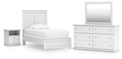 Bostwick Shoals Twin Panel Bed, Dresser, Mirror and Nightstand