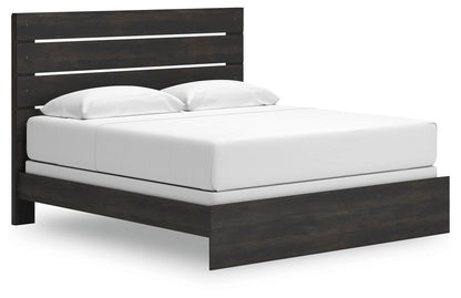 Delmorta King Panel Bed, Dresser, Mirror and Nightstand