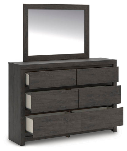 Parlayon King Panel Storage Bed, Dresser, Mirror, Chest and Nightstand
