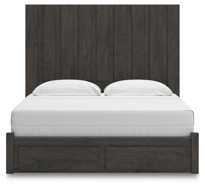 Parlayon King Panel Storage Bed, Dresser, Mirror, Chest and Nightstand