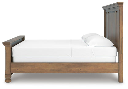 Vandenmore King Panel Bed with Mirrored Dresser