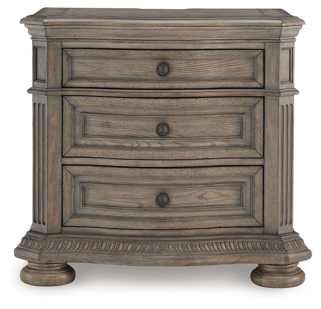 Ardenfield California King Upholstered Sleigh Bed, Dresser, Mirror, Chest and Nightstand