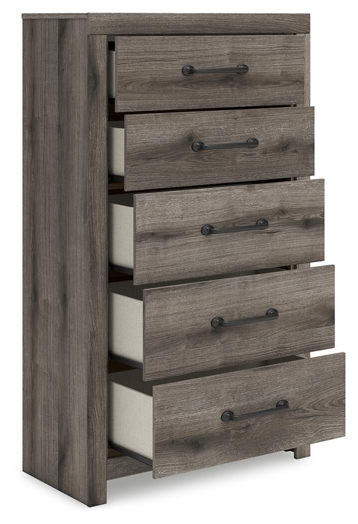 Urbanoore Twin Panel Bed with Storage, Dresser, Mirror, Chest and Nightstand