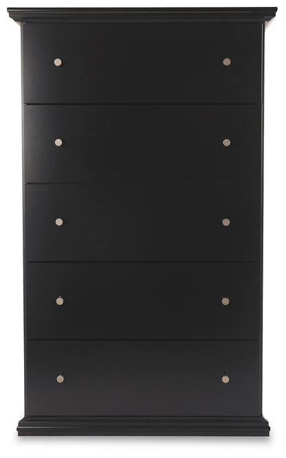 Maribel Twin Panel Bed, Dresser, Mirror, Chest and Nightstand