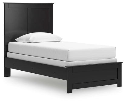 Maribel Twin Panel Bed, Dresser and Mirror