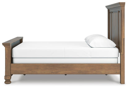 Vandenmore Queen Panel Bed with Mirrored Dresser