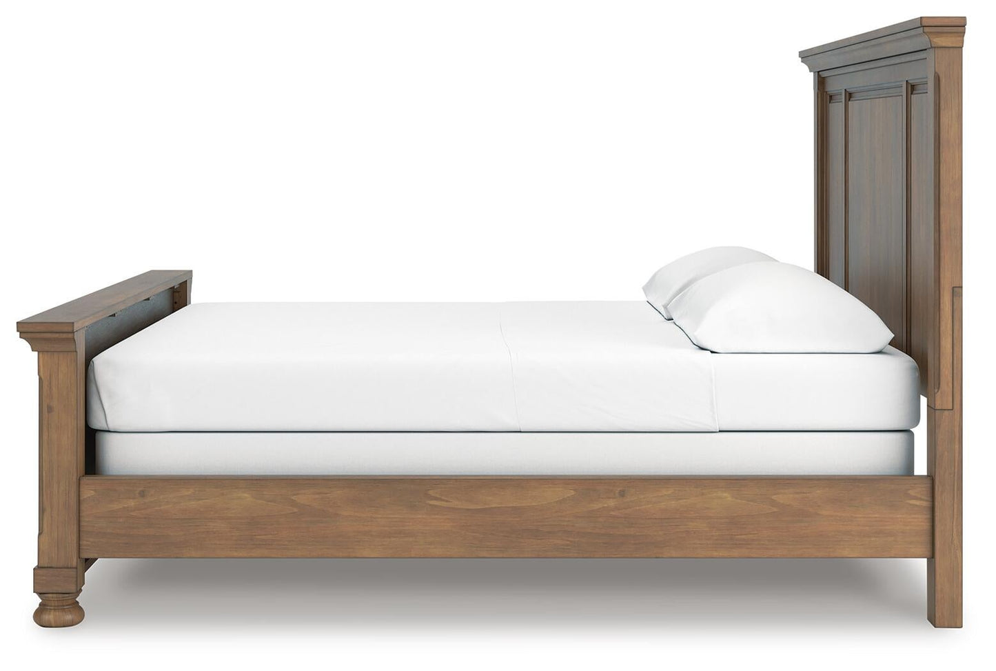 Vandenmore California King Panel Bed with Mirrored Dresser