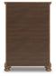 Vandenmore King Panel Bed with Mirrored Dresser, Chest and Nightstand