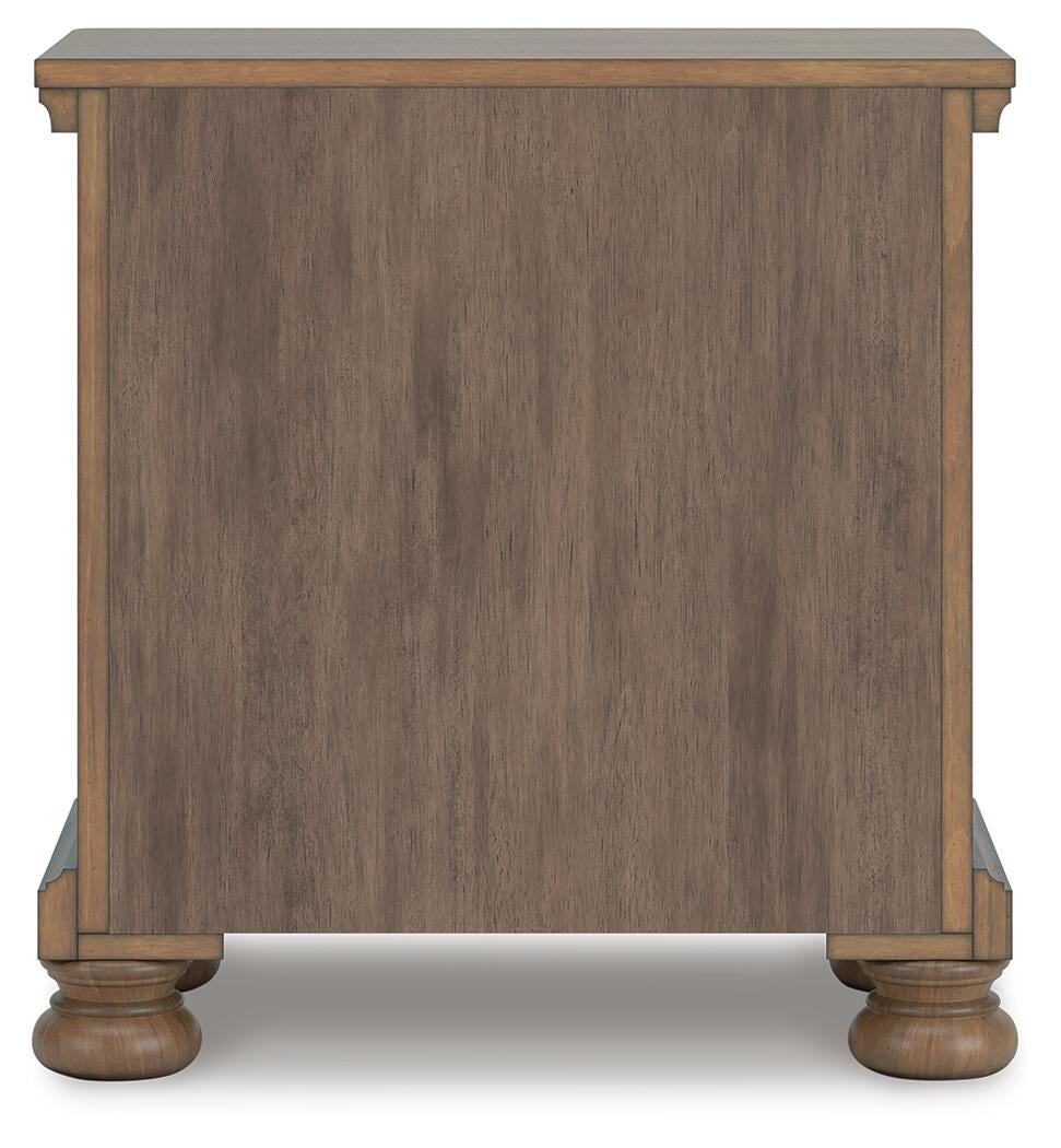 Vandenmore King Panel Bed with Mirrored Dresser, Chest and Nightstand