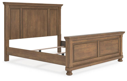 Vandenmore King Panel Bed with Mirrored Dresser and Nightstand