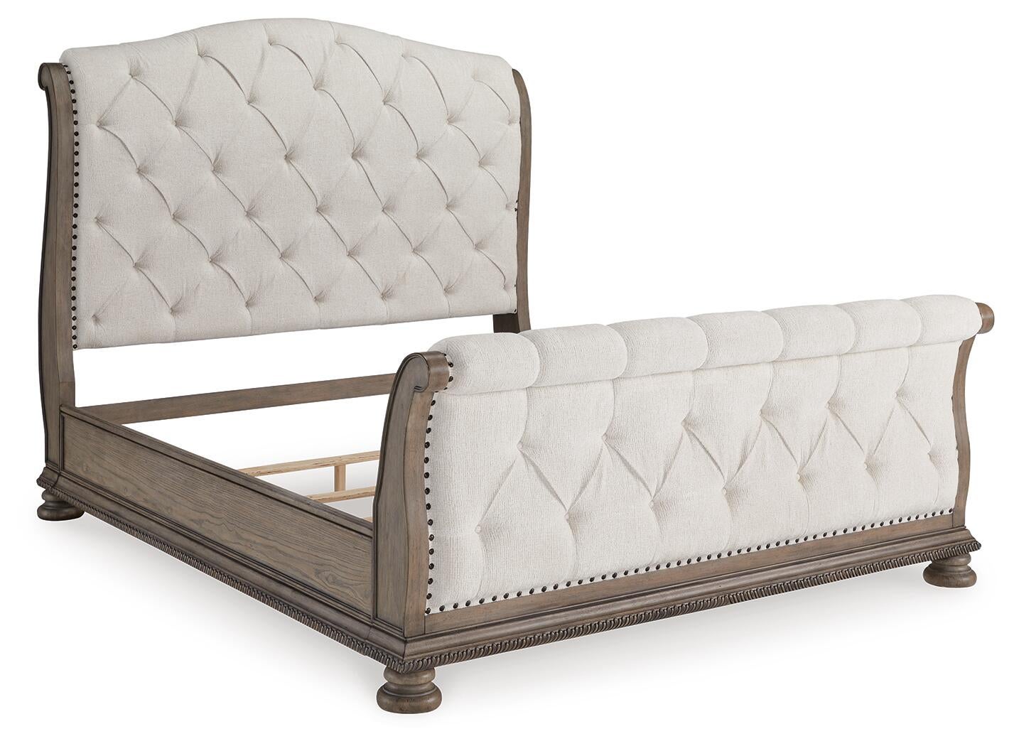 Ardenfield King Upholstered Sleigh Bed, Dresser, Mirror, Chest and Nightstand