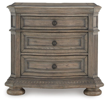 Ardenfield Queen Upholstered Sleigh Bed, Dresser, Mirror and Nightstand