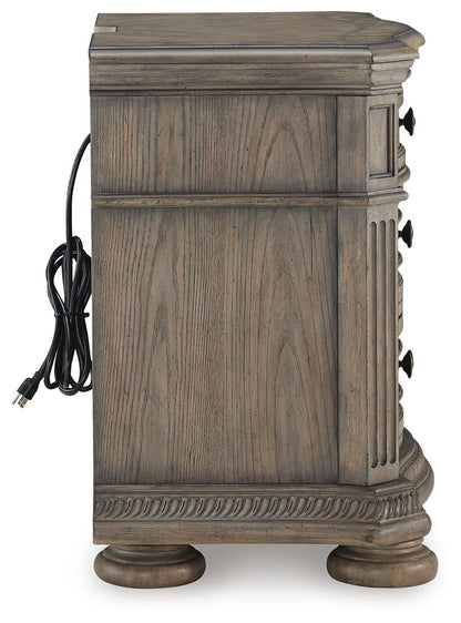 Ardenfield Queen Upholstered Sleigh Bed, Dresser, Mirror and Nightstand