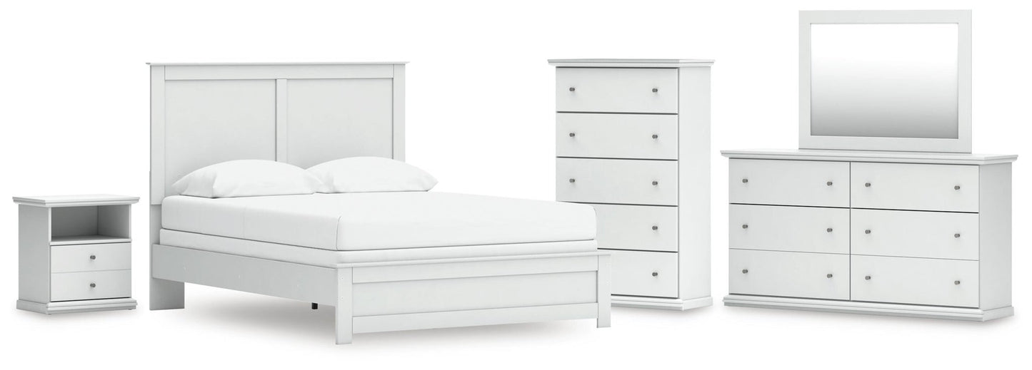 Bostwick Shoals Queen Panel Bed, Dresser, Mirror, Chest and Nightstand