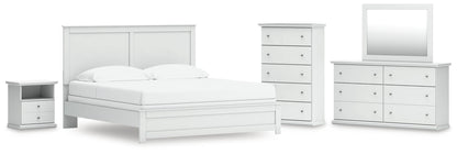 Bostwick Shoals King Panel Bed, Dresser, Mirror, Chest and Nightstand